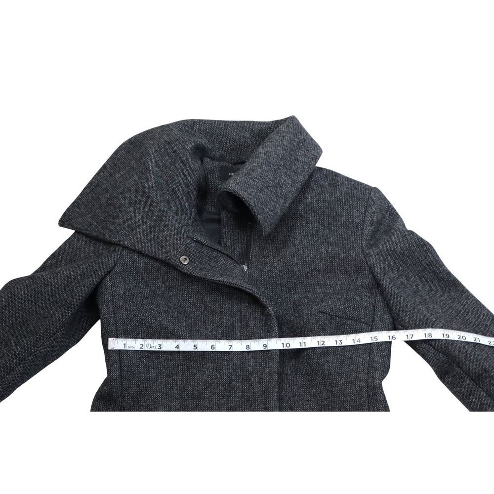 Jones New‎ York Gray Tweed Asymmetrical Collar Wool Blend Coat Womens Size 2 - Picture 5 of 7